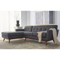 Safavieh Couture Opal Linen Tufted Sectional Sofa 95 W X 66 D X 32 H