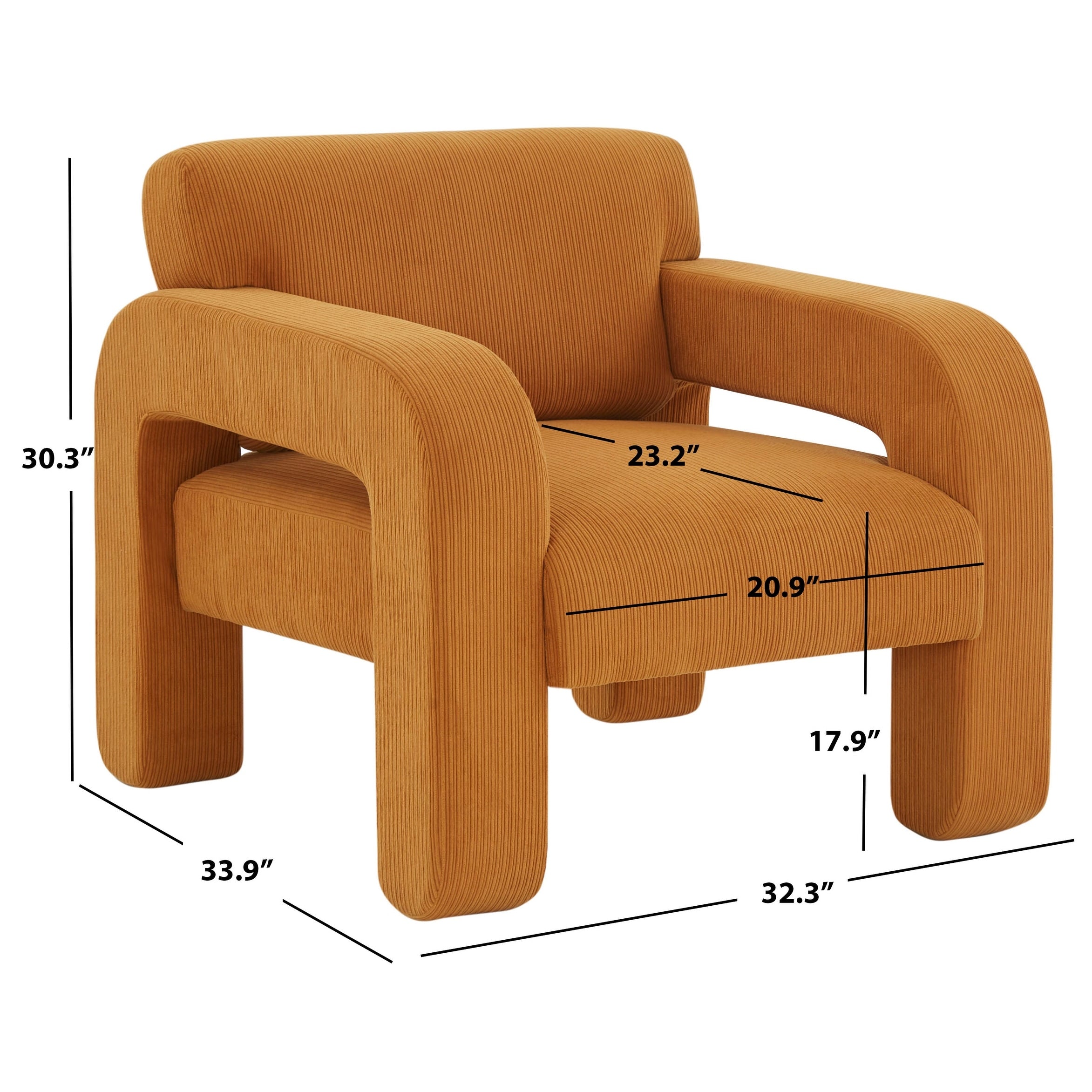 Safavieh Couture Petey Modern Accent Chair 32 W X 34 D X 30 H
