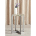 Safavieh Couture Pixie Round Bubble Glass Accent Table 15 W X 15 D X 21 H