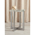 Safavieh Couture Pixie Square Bubble Glass Accent Table 15 W X 15 D X 21 H