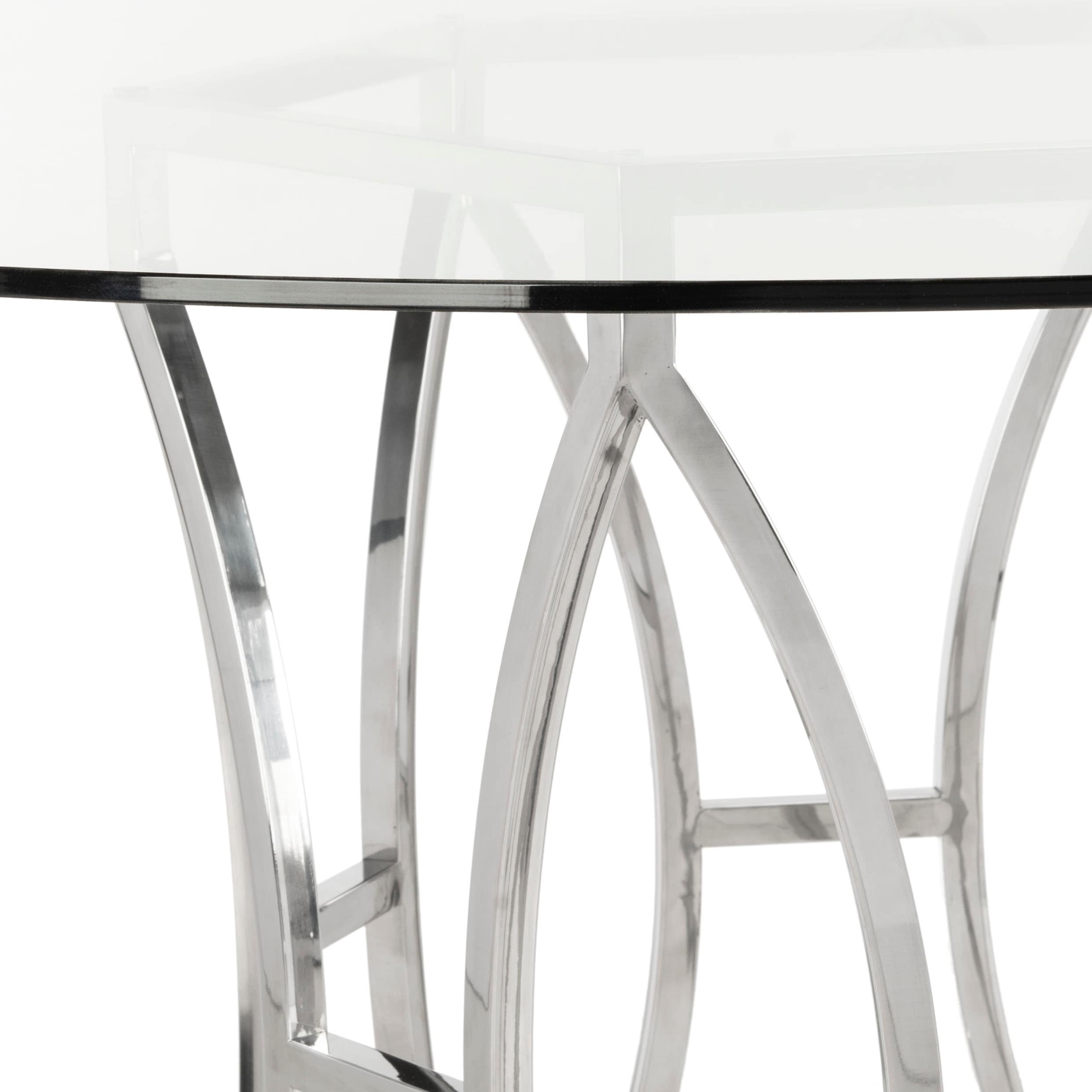 Safavieh Couture Shaw Glass Top Round Dining Table