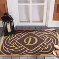 Safavieh Hand Hooked Monogram M Chocolate Rug 26 X 4