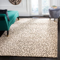 Safavieh Hand Knotted Suzanne Kasler Cream Deep Taupe Wool Silk Rug 9 X 12