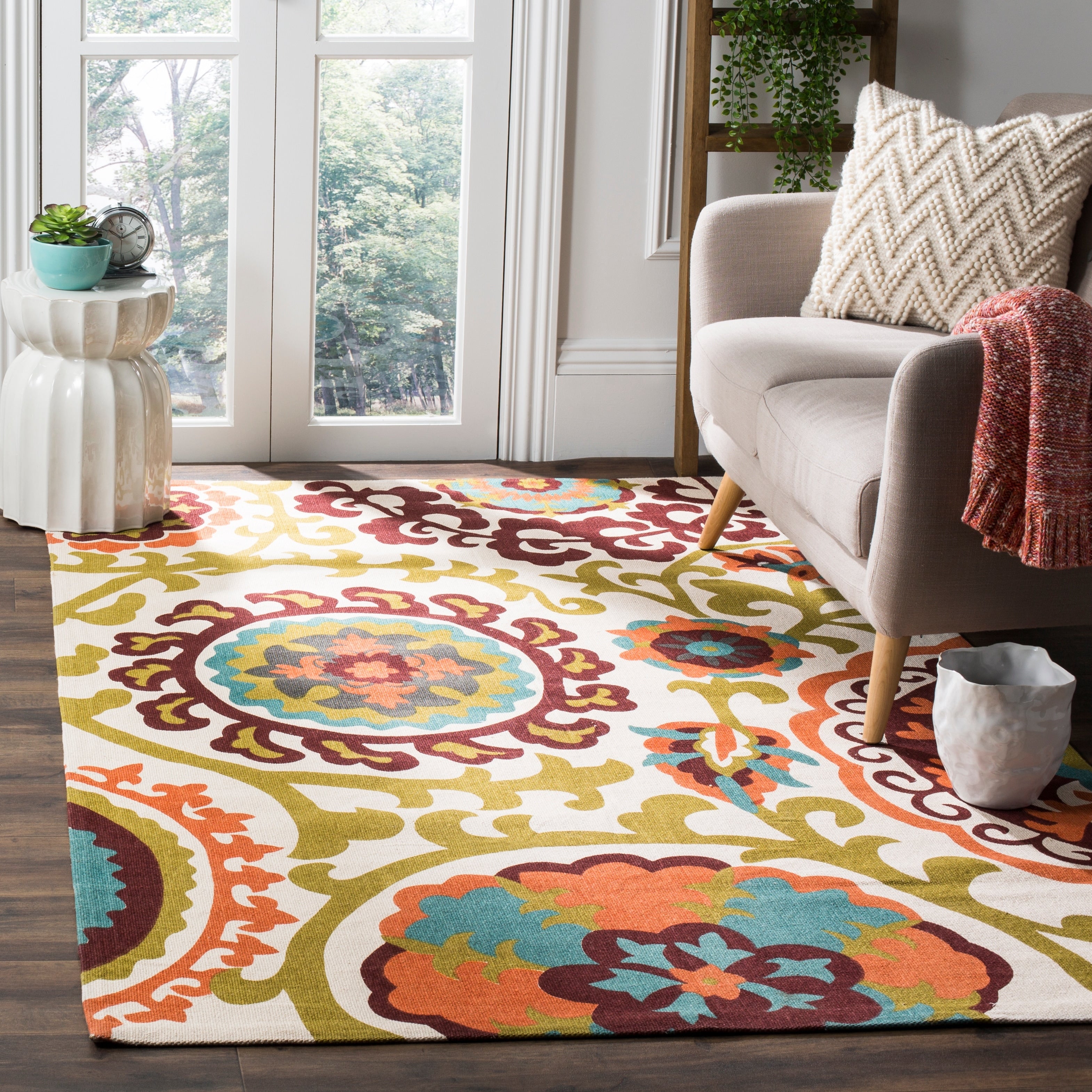 Safavieh Hand Loomed Cedar Brook Orange Cotton Rug 2 3 X 3 9