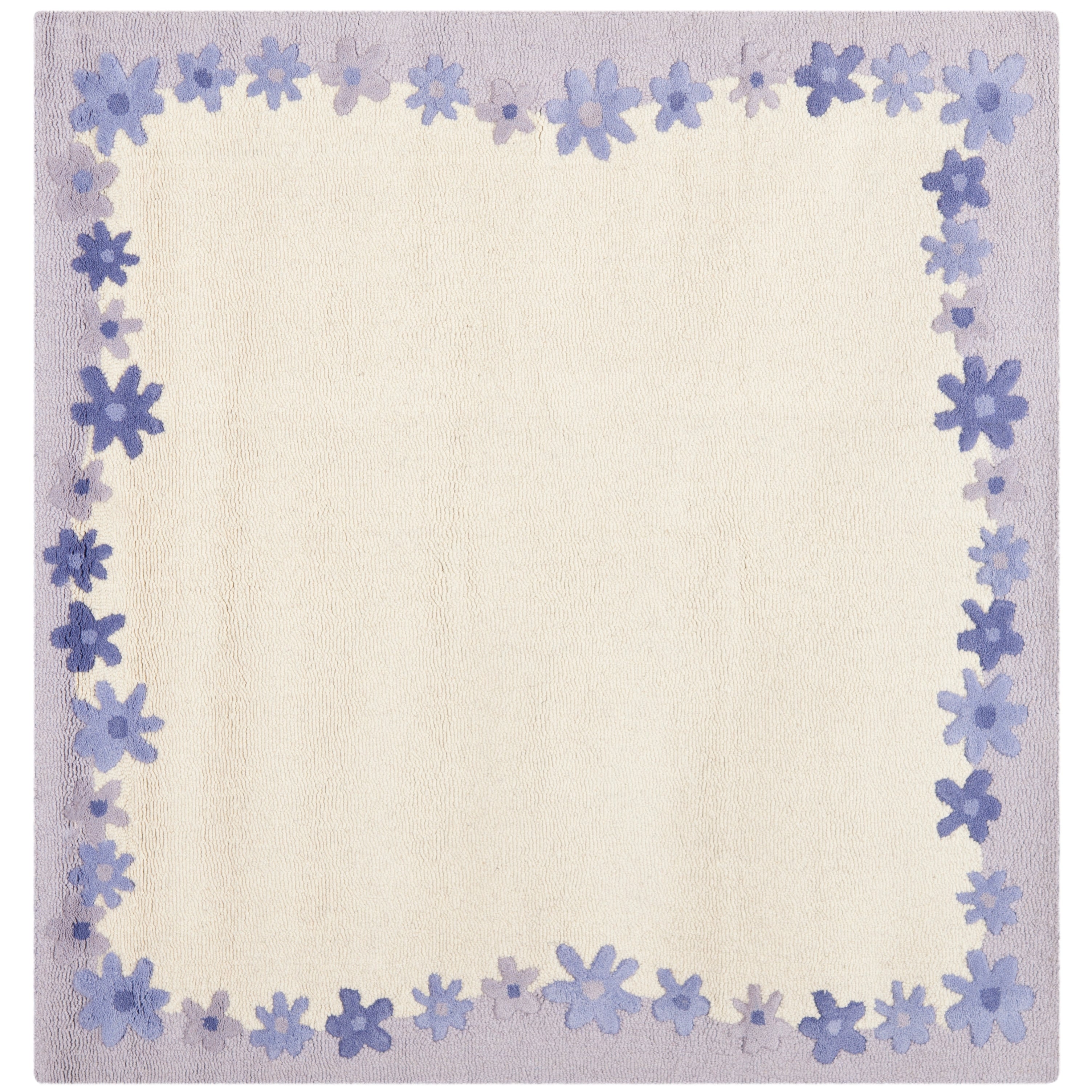 Safavieh Handmade Childrens Daisy Borders Ivory New Zealand Wool Rug