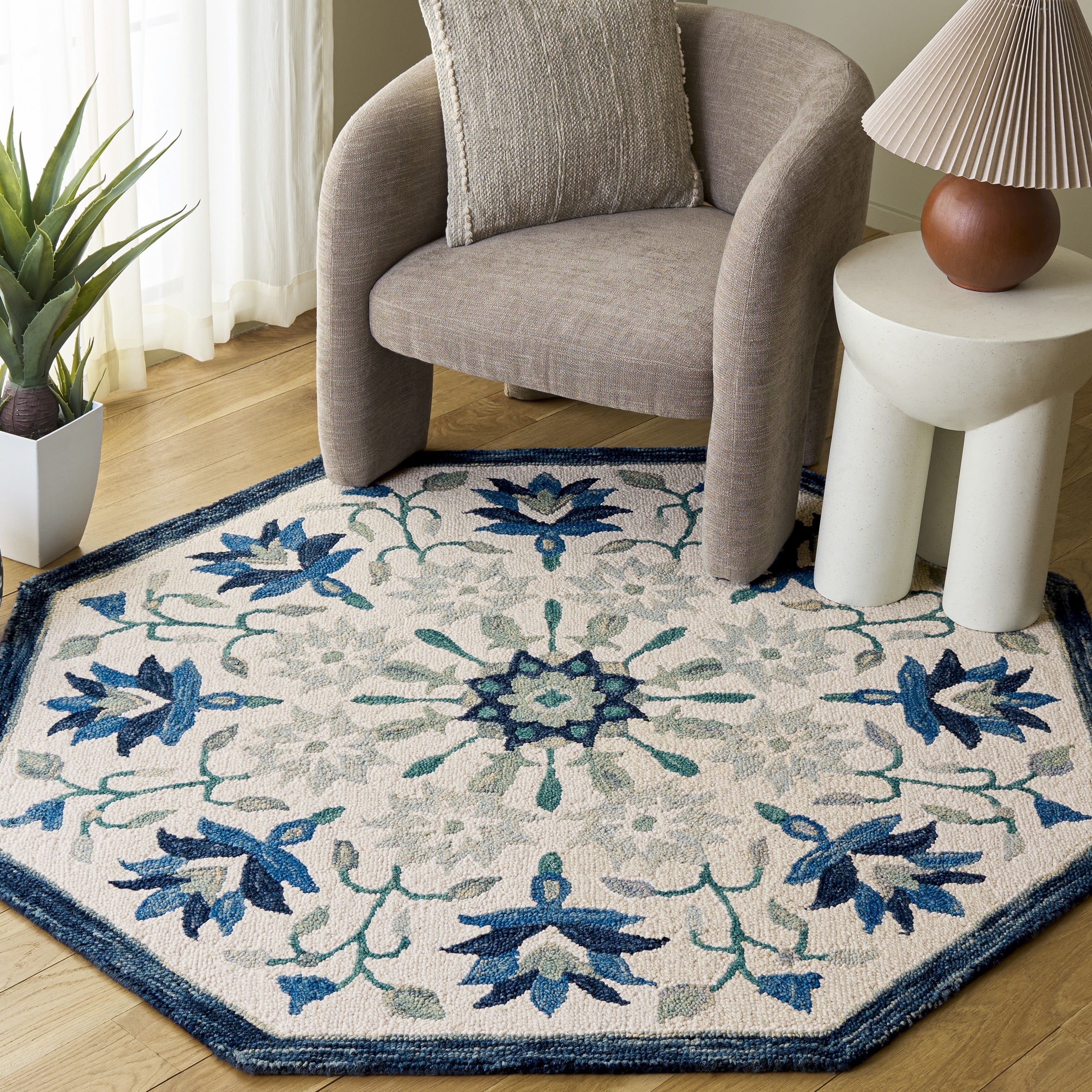 Safavieh Handmade Jardin Tzivia Floral Wool Area Rug 5 X 5
