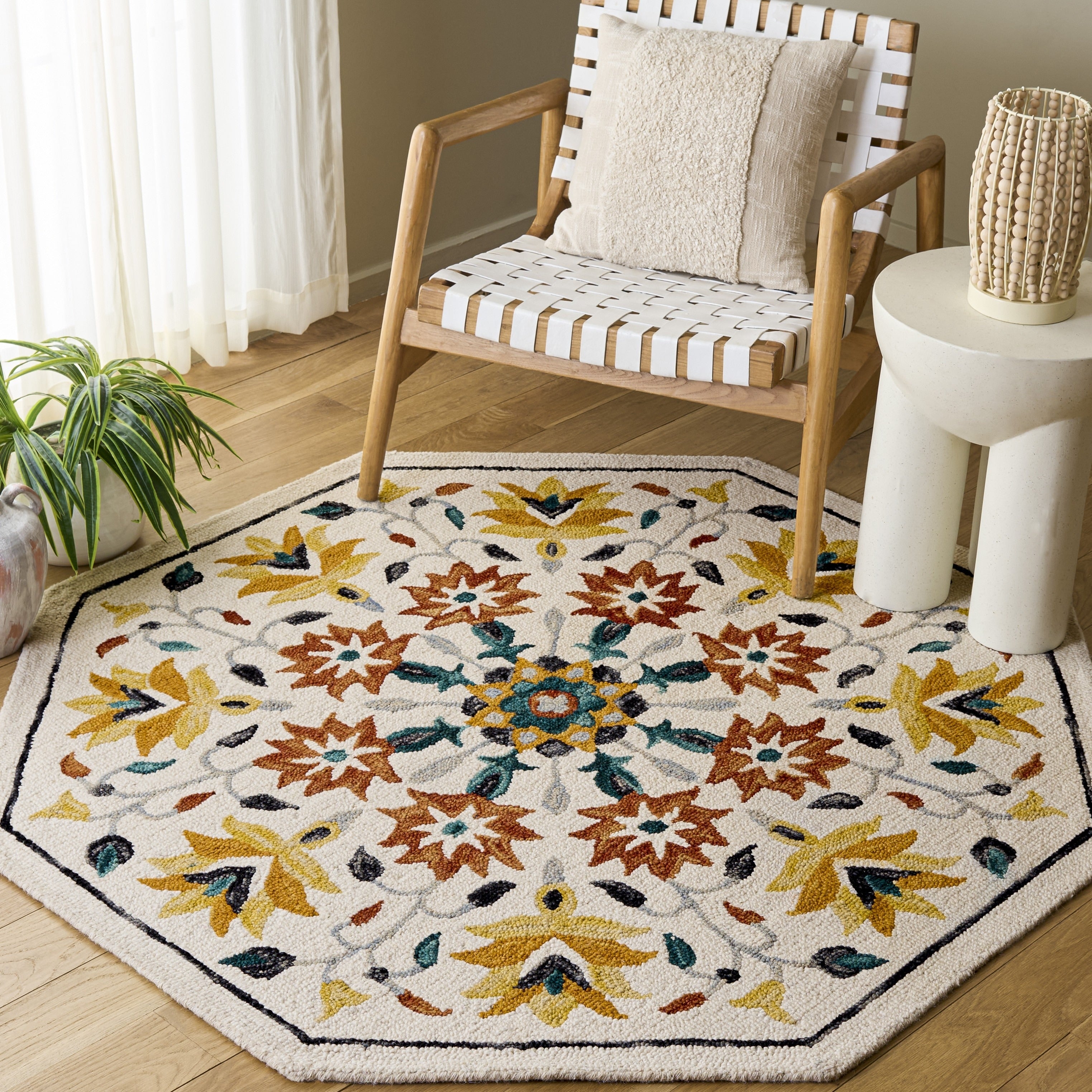 Safavieh Handmade Jardin Valny Floral Wool Area Rug 5 X 5