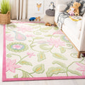 Safavieh Handmade Childrens Daisy Ivory New Zealand Wool Rug 4 X 6