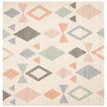 Safavieh Kids Transitional Geometric Hand Tufted Wool Ivory Multi Area Rug 5 X 7