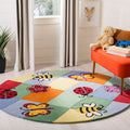 Safavieh Handmade Childrens Garden Friends New Zealand Wool Rug 5 X 8