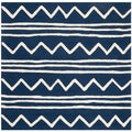 Safavieh Kids Transitional Geometric Hand Tufted Wool Navy Ivory Area Rug 5 X 7