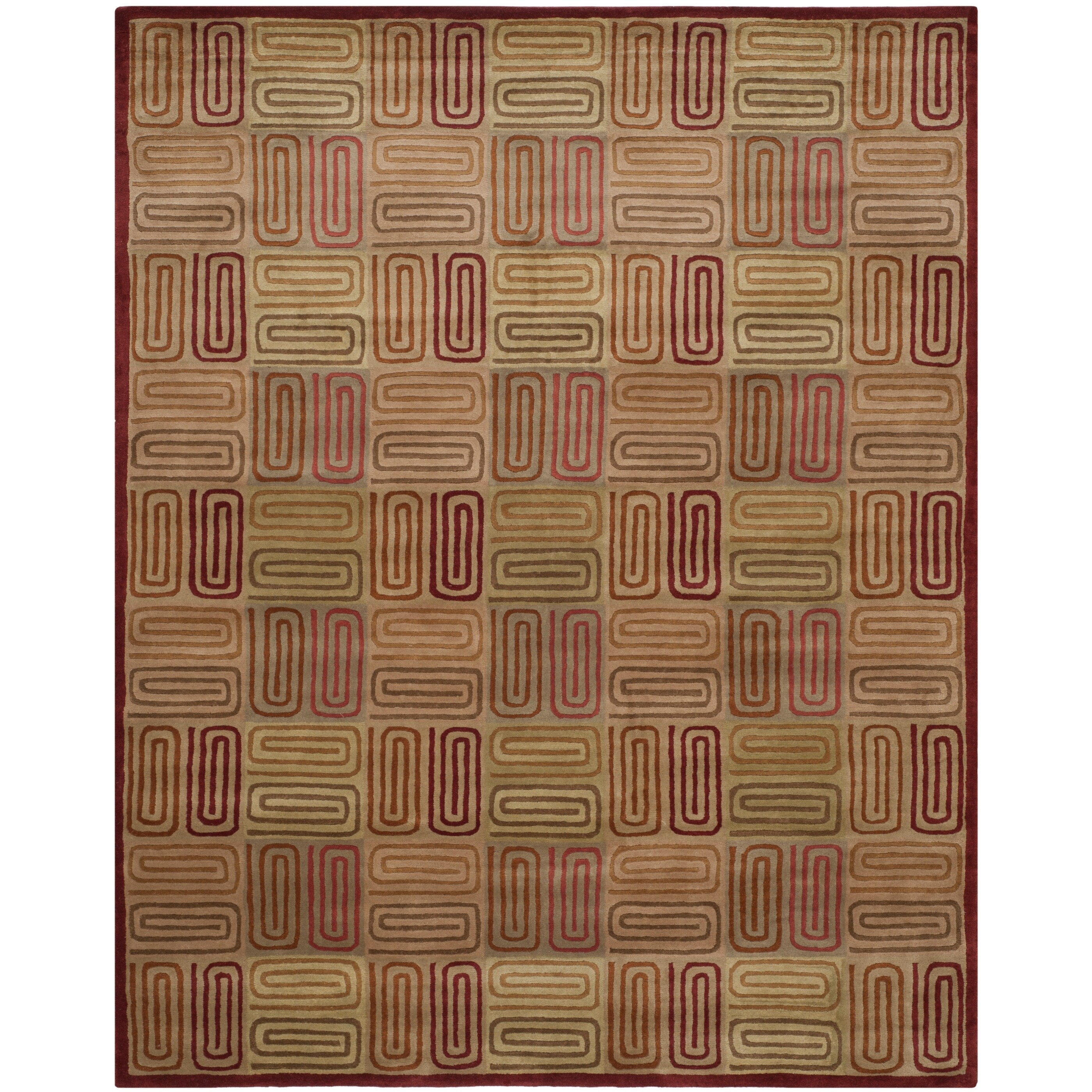 Safavieh Handmade Royalty Tufted Multi Colored Wool Rug Red 5 X 8