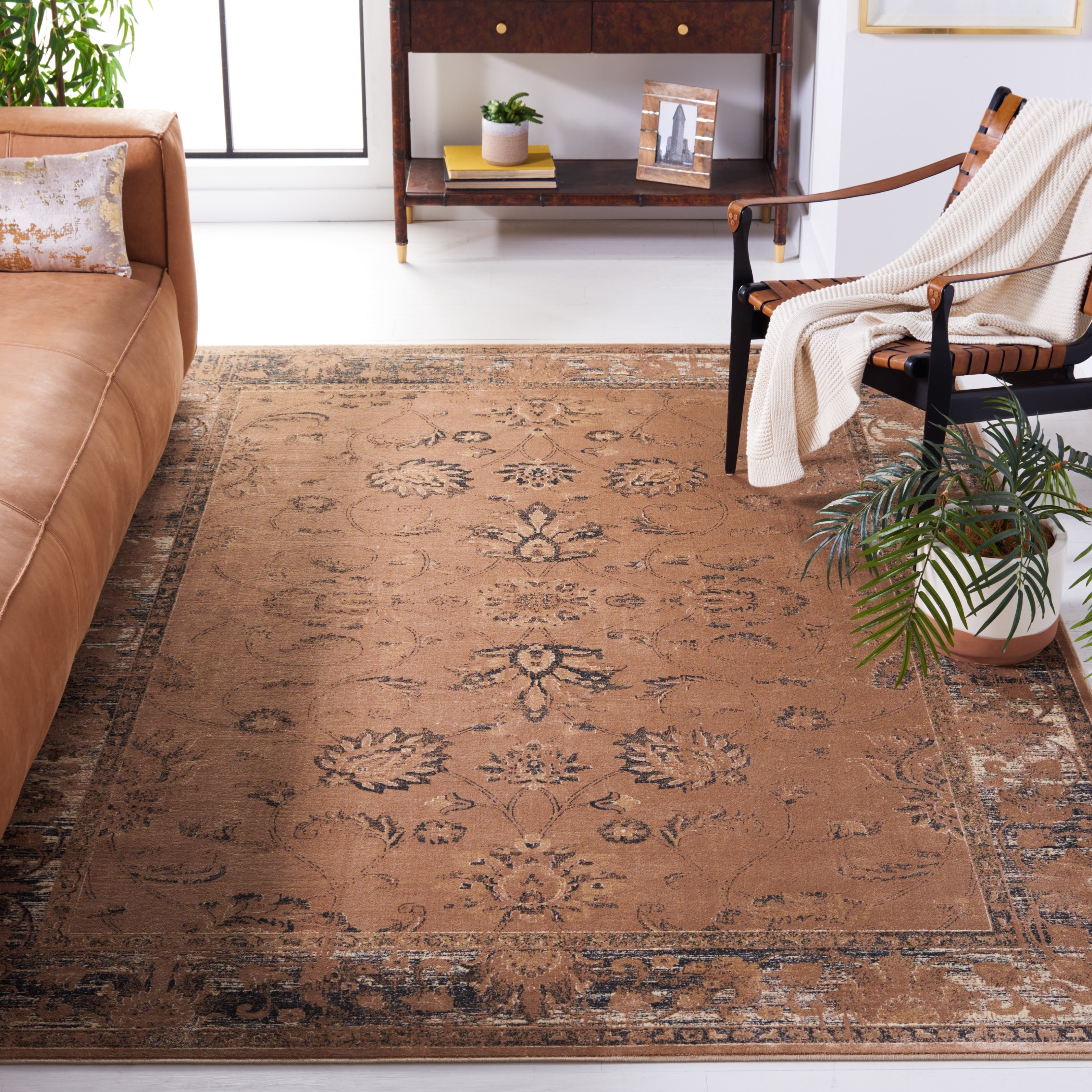 Safavieh Vintage Oriental Stone Distressed Silky Viscose Rug 8 X 112
