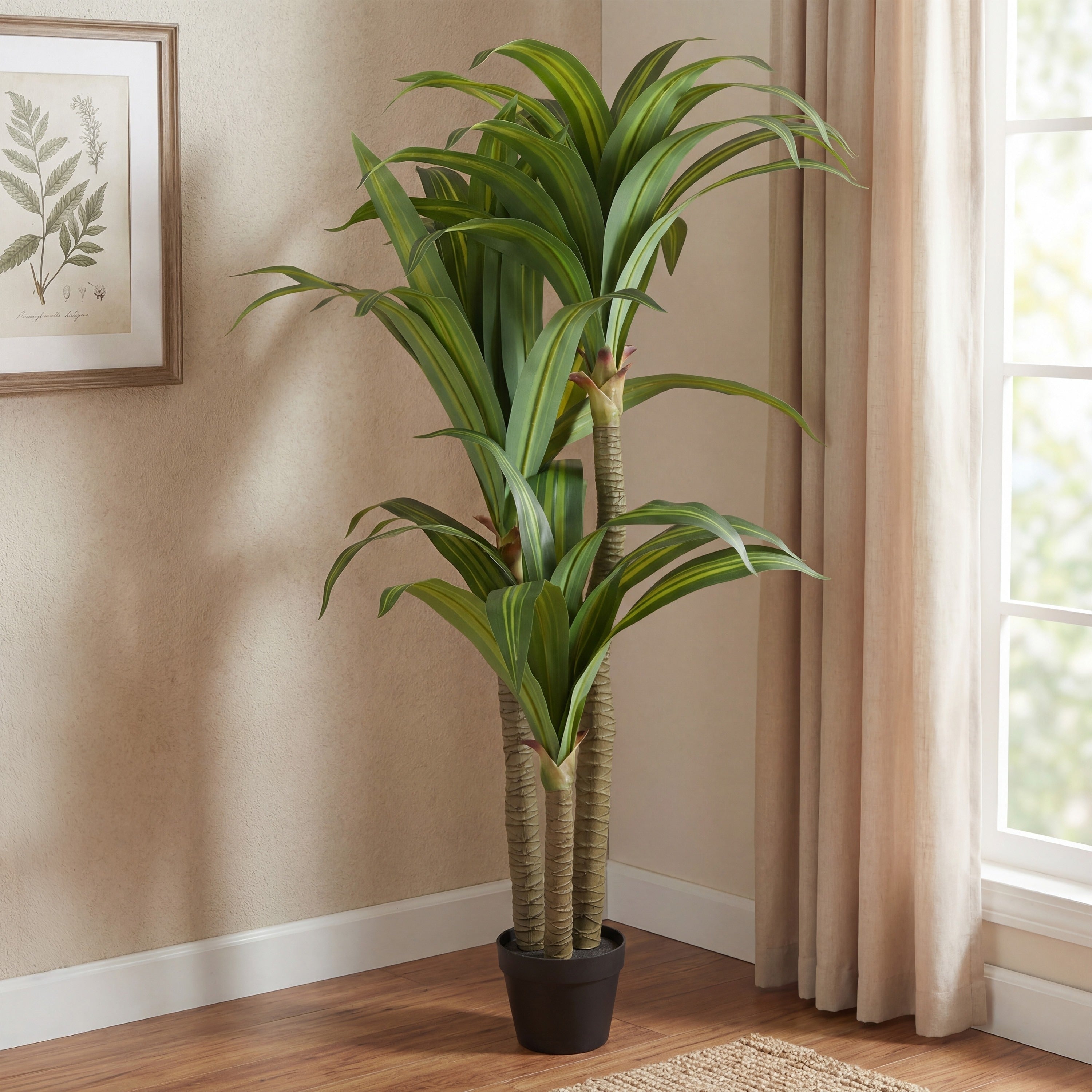 Safavieh Home Faux 59 Inch Dracaena Tree 7 W X 7 D X 6 H