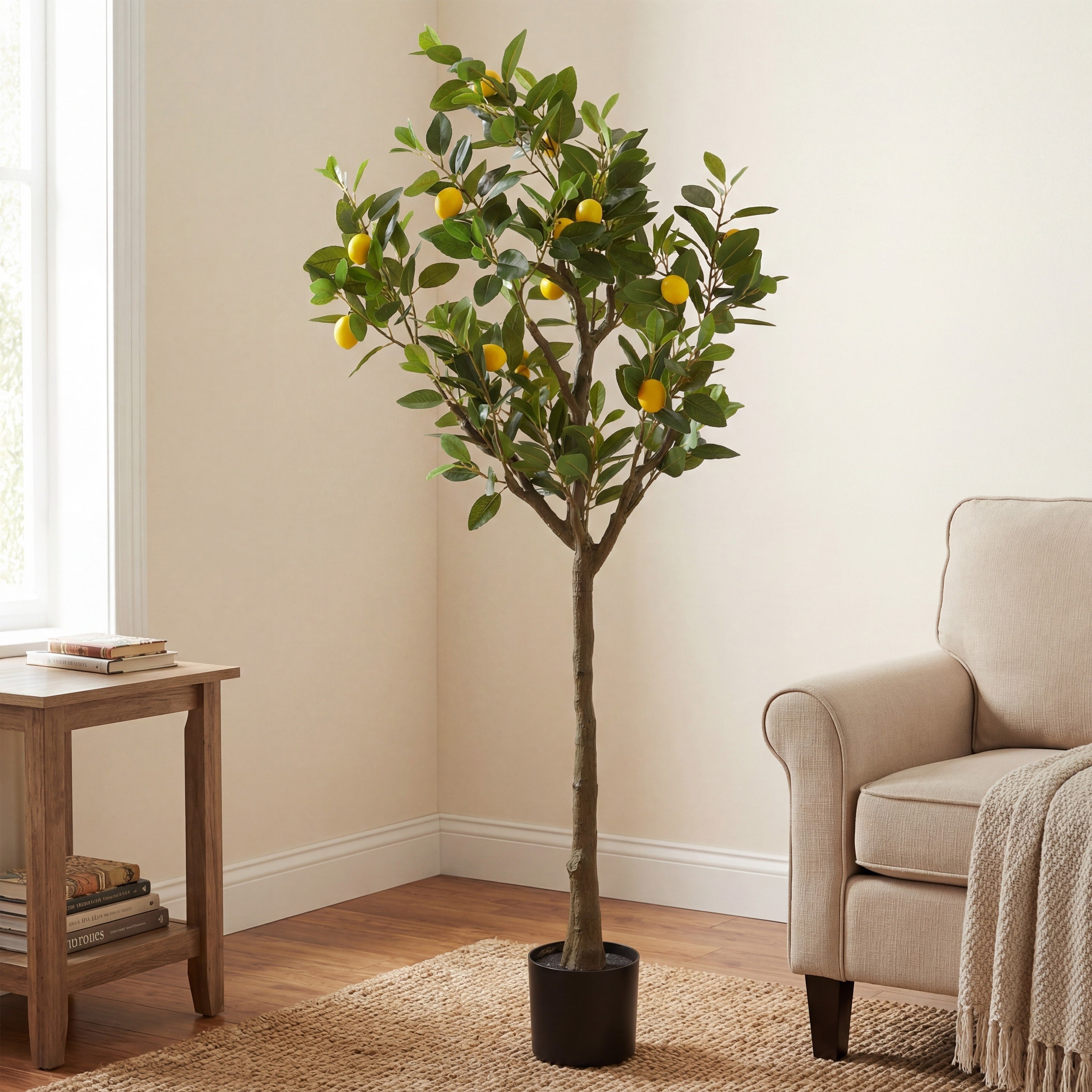 Safavieh Home Faux 59 Inch Orange Tree 7 W X 7 D X 6 H