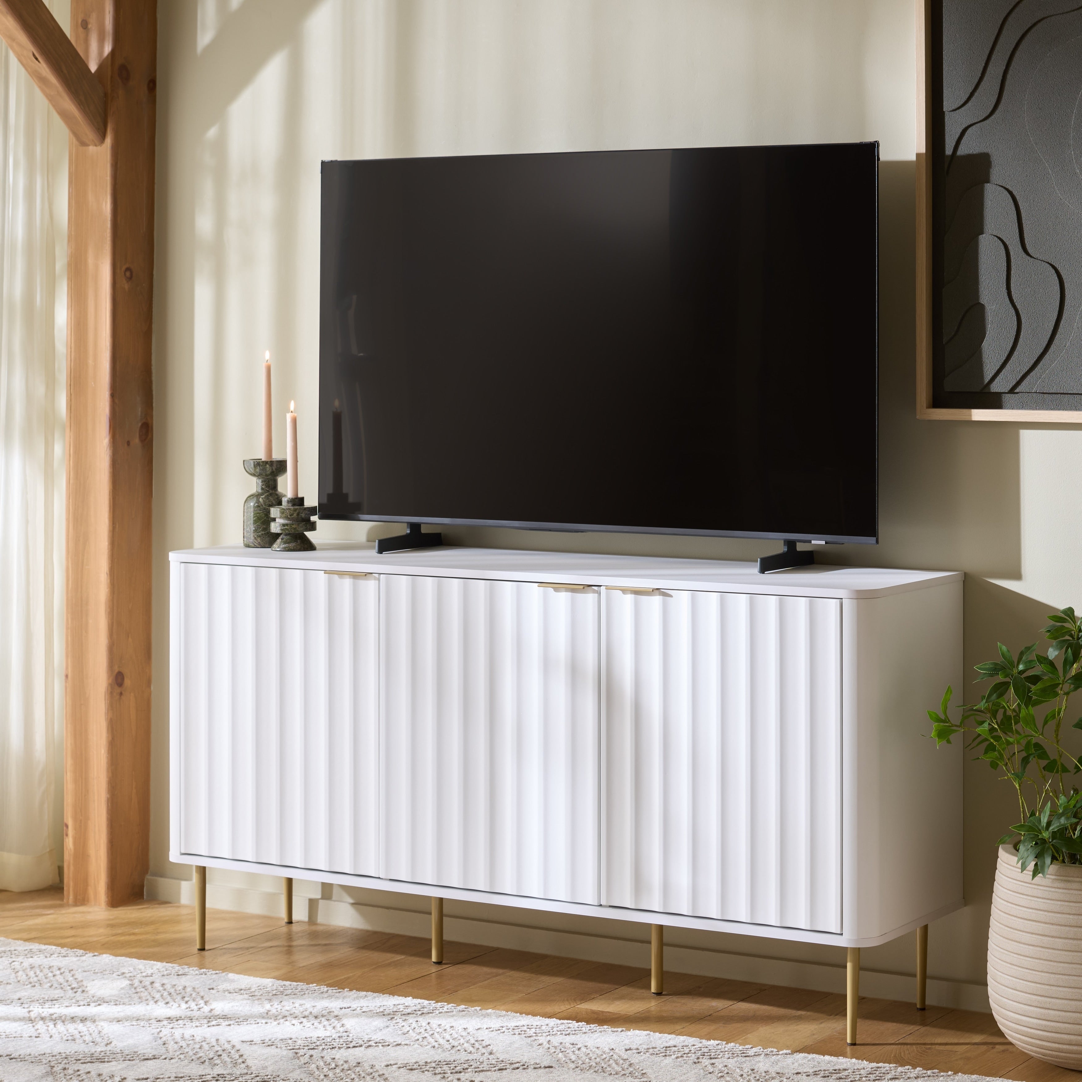 Safavieh Home Hilsa 3 Door Sideboard Media Stand 63 W X 16 D X 32 H