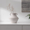 Safavieh Home Lina 9 Inch Antique White Ceramic Vase With Handles