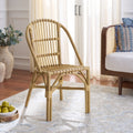 Safavieh Oksana Woven Accent Chair Rattan Arm Chair For Living Room Dining And Bedroom 20 W X 21 D X 35 H