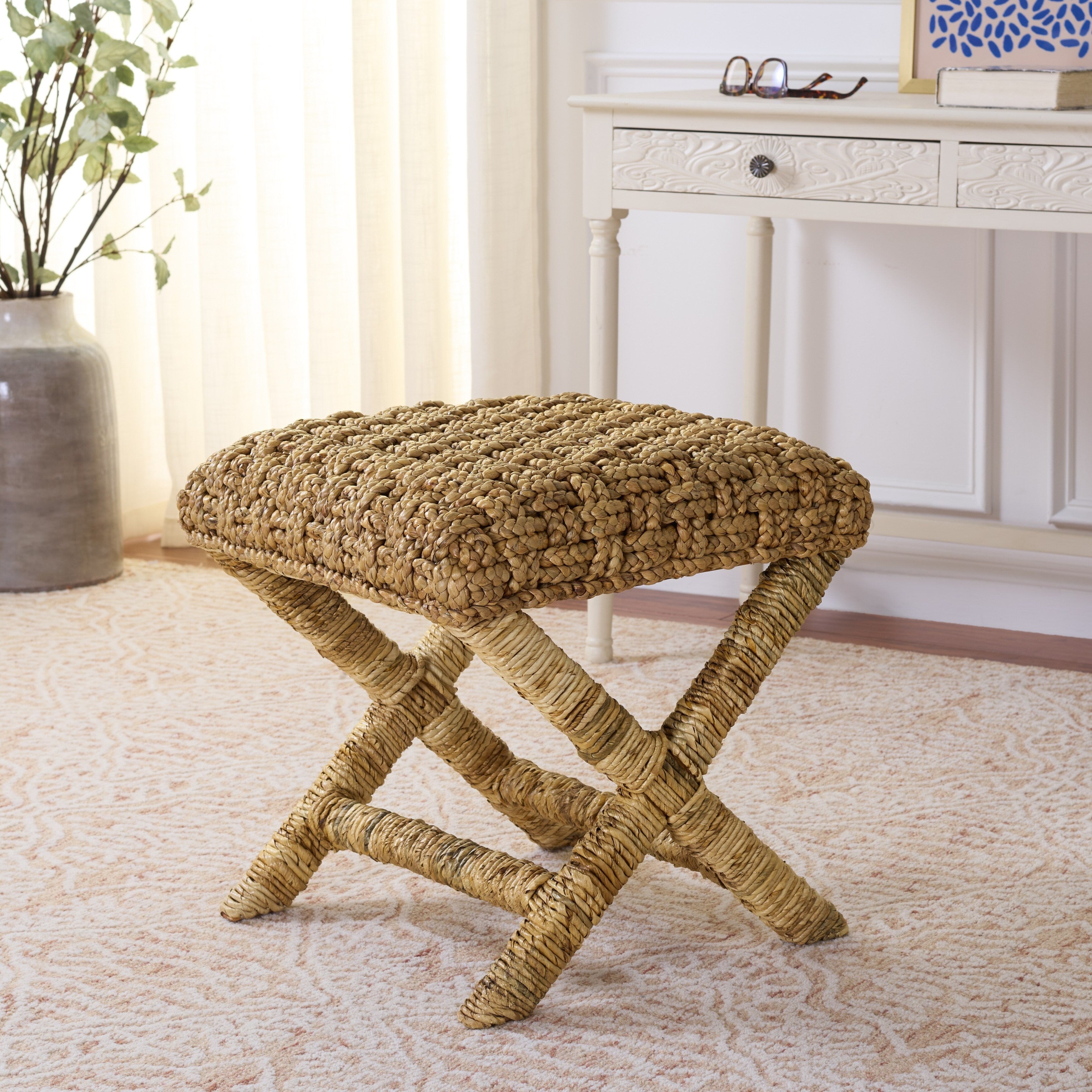 Safavieh Home Trishan Woven Stool 19 W X 21 D X 19 H