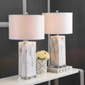 Safavieh Lighting 29 Inch Olympia Marble Table Lamp Set Of 2