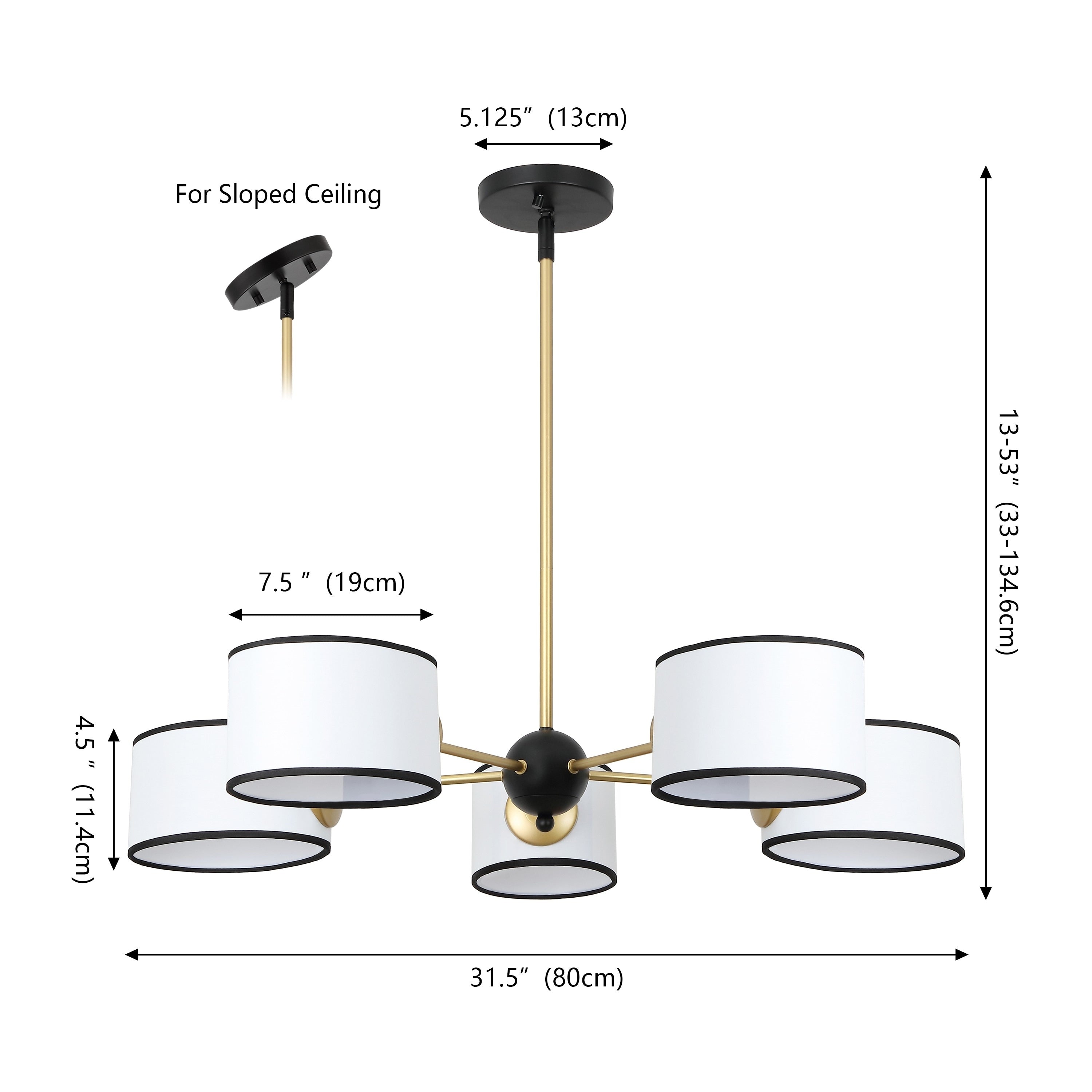 Safavieh Lighting Mickie Chandelier 32 W X 32 D X 36 H