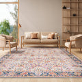 Safavieh Madison Vintage Oriental Cream Navy Distressed Rug 9 X 12