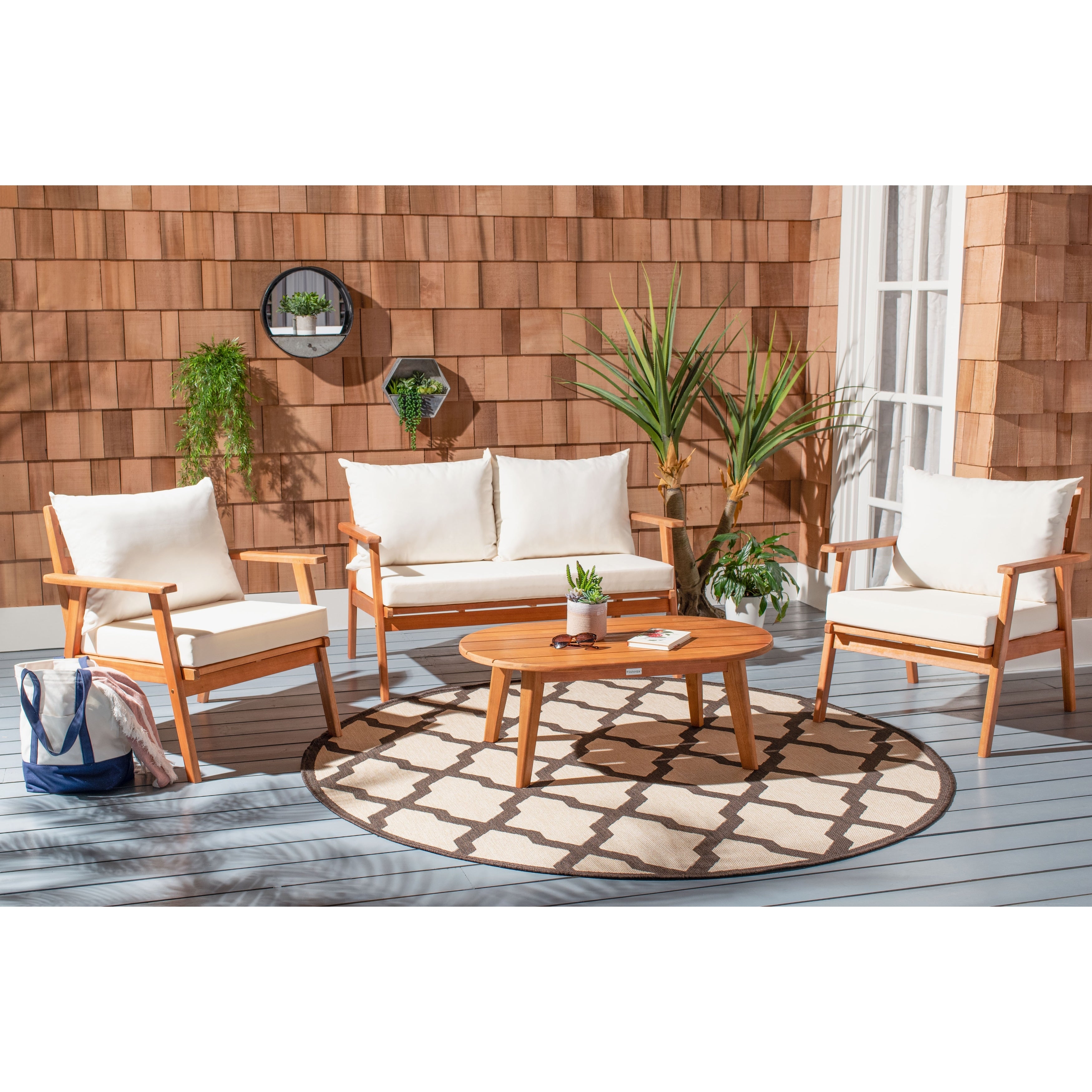 Safavieh Outdoor Living Deacon 4 Pc Living Set
