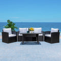 Safavieh Outdoor Living Nyra 4 Piece Patio Dining Set 70 W X 32 D X 27 H
