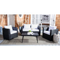 Safavieh Outdoor Living Tarien Wicker 4 Piece Living Patio Set 48 W X 25 D X 28 H