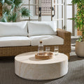 Safavieh Outdoor Living Tina Round Coffee Table 35 W X 35 D X 11 H