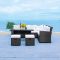 Safavieh Outdoor Miki Wicker Living Set 47 W X 27 D X 32 H