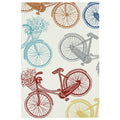 Indoor Outdoor Beachcomber Bicycle Light Blue Rug 76 X 9