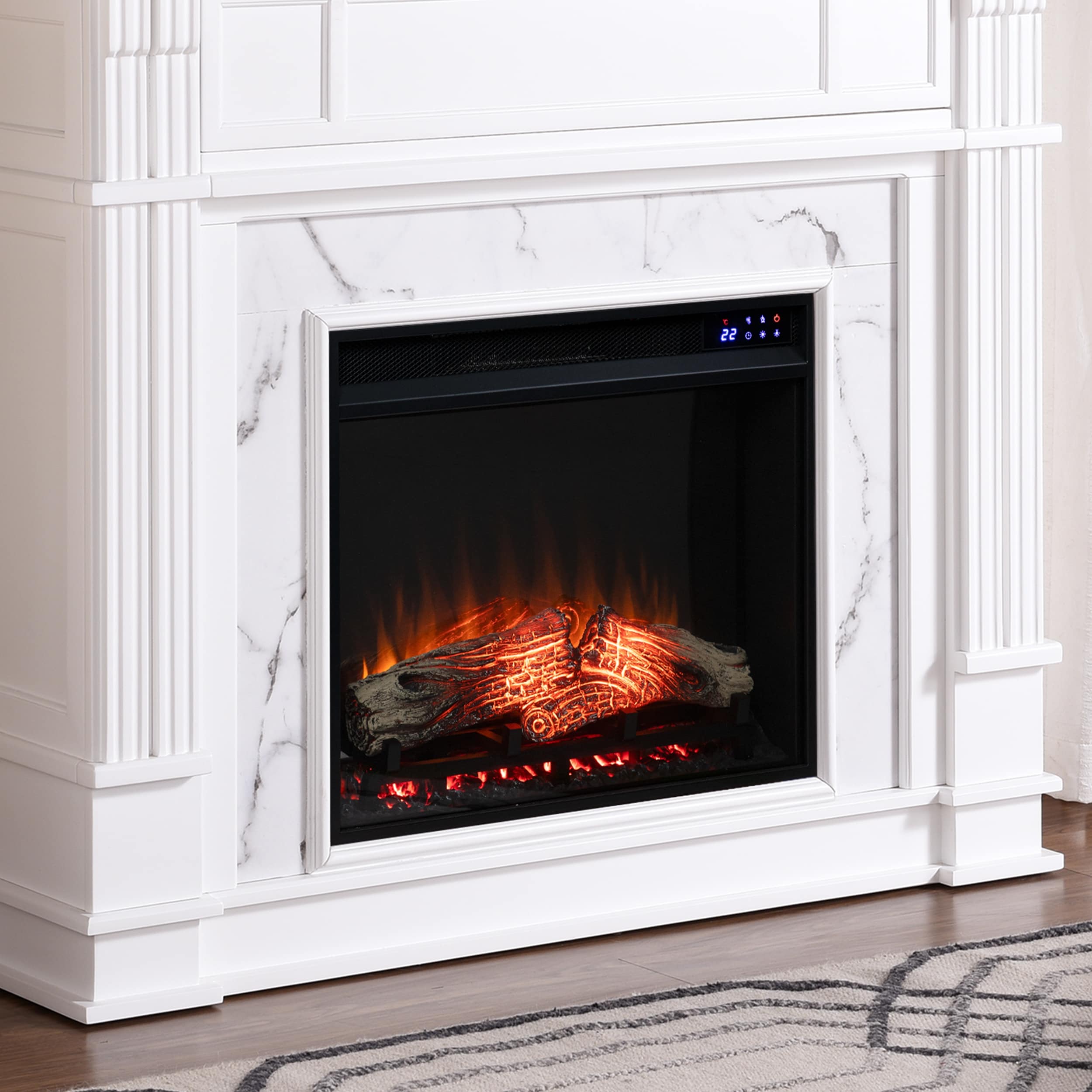 Sei Furniture 23 Inch Touch Screen Electric Firebox 24 W X 9 D X 20 H