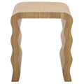 Sei Furniture Barney Wavy Wood Accent Table 16 W X 12 D X 19 H
