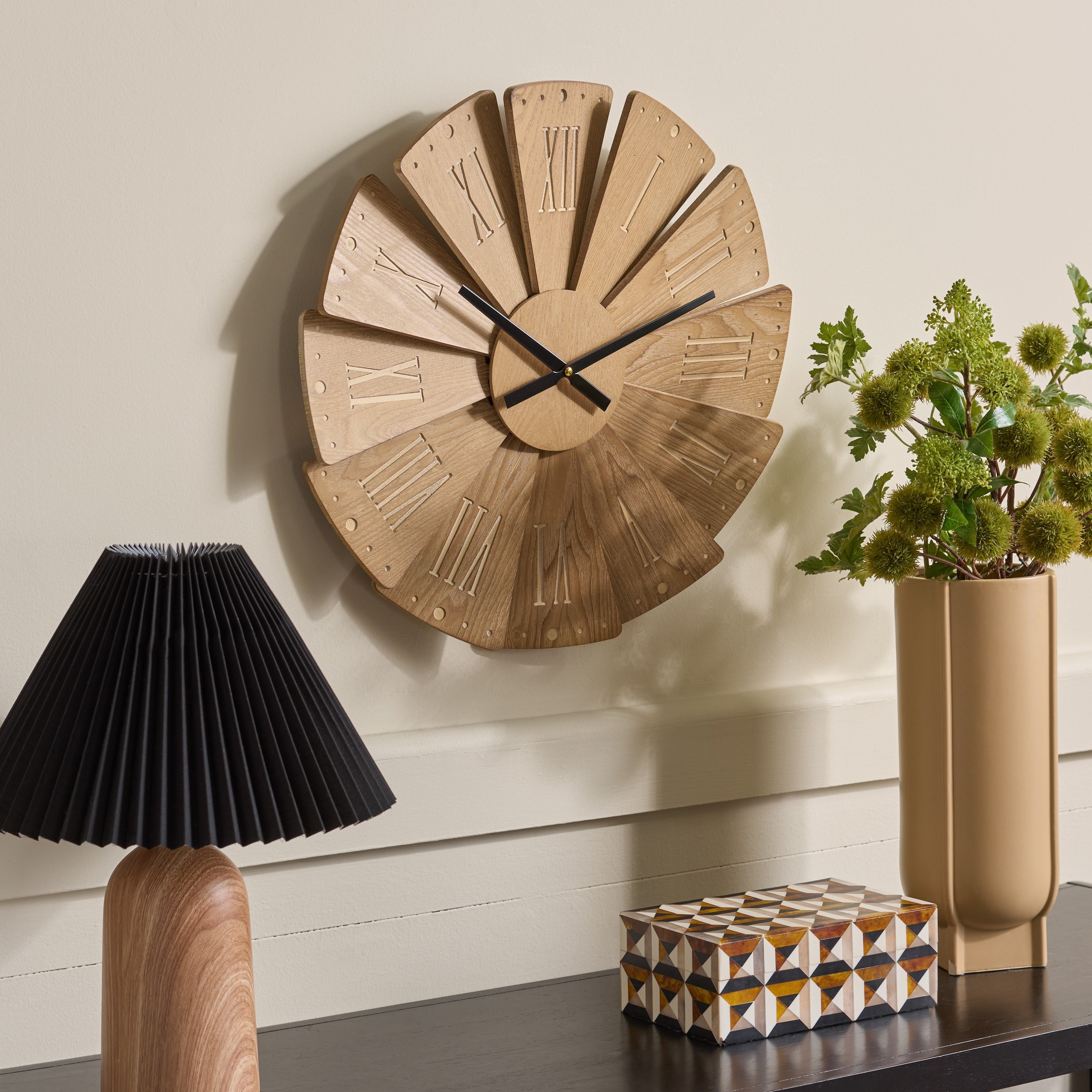Sei Furniture Beathan Wood Clock 20 W X 2 D X 20 H