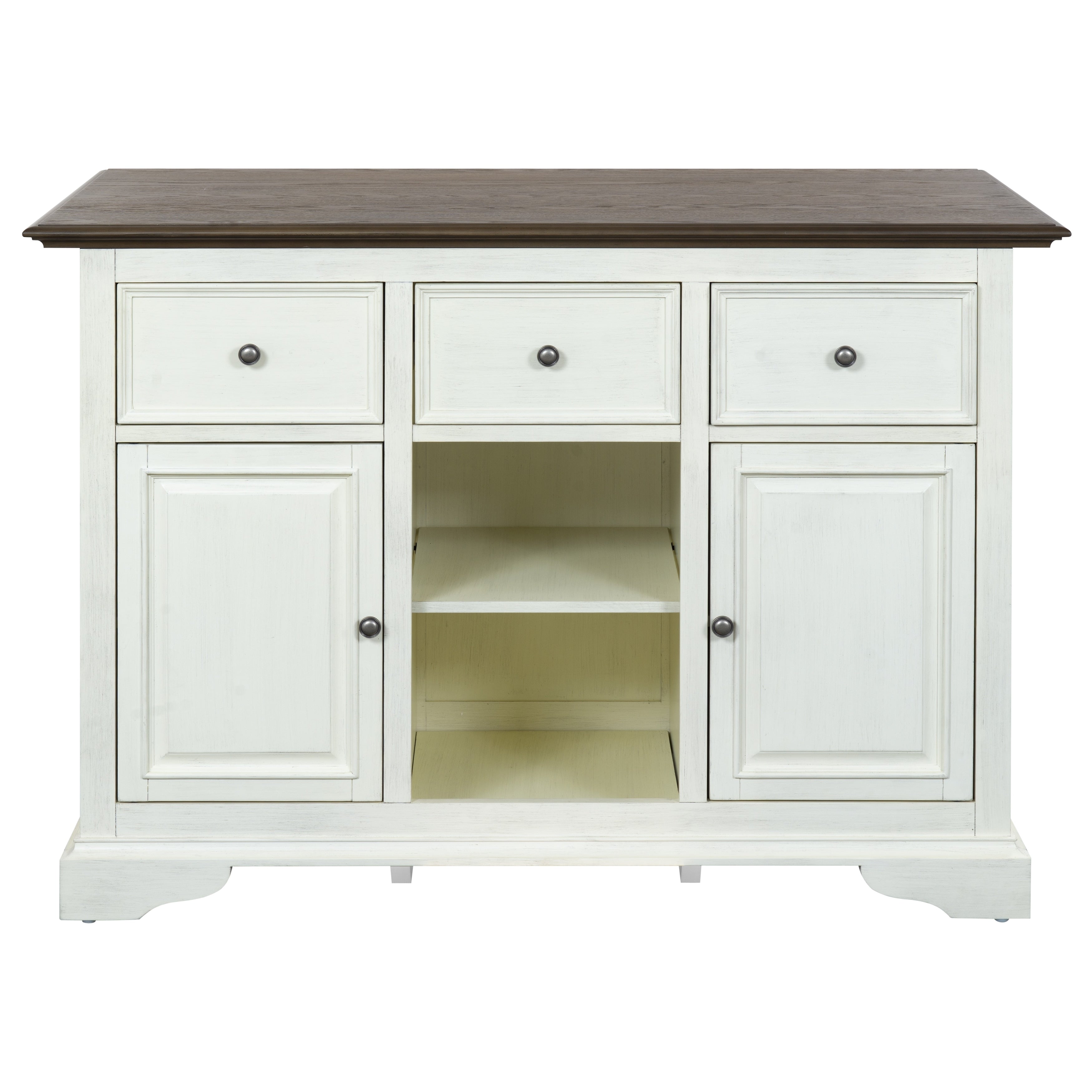 Sei Furniture Brayden 2 Door 3 Drawer Island 52 W X 32 D X 36 H