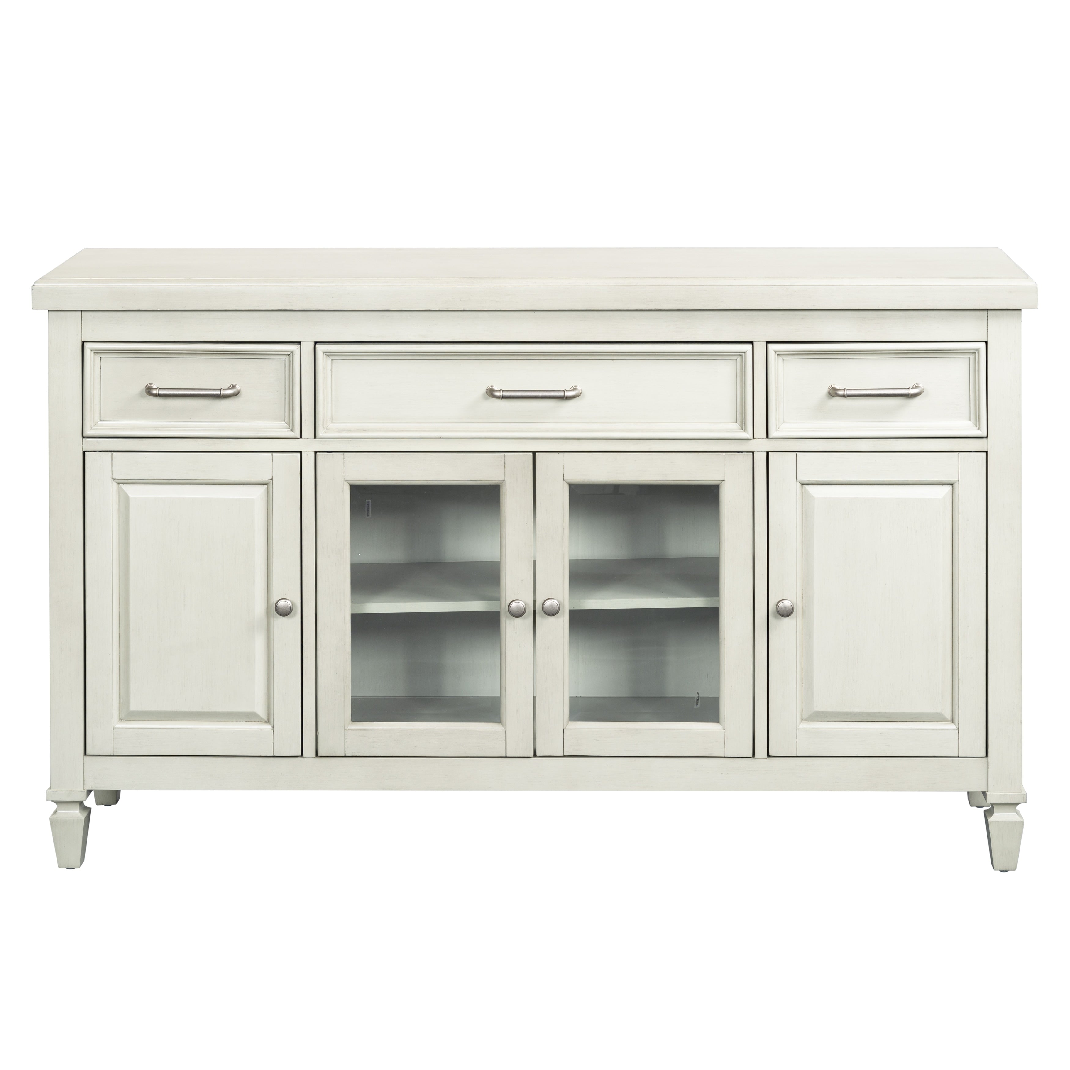 Sei Furniture Brielle Beveled Glass Door Server 64 W X 16 D X 39 H
