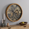 Sei Furniture Clayton World Gear Wall Clock 25 W X 3 D X 25 H