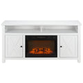 Sei Furniture Cliff 2 Door Wood Fireplace 58 W X 16 D X 30 H