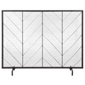 Sei Furniture Dama Chevron Flat Iron Fireplace Screen 38 W X 8 D X 30 H