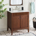Sei Furniture Danielle 2 Door 30 Inch Vanity With Marble Top 30 W X 22 D X 33 H