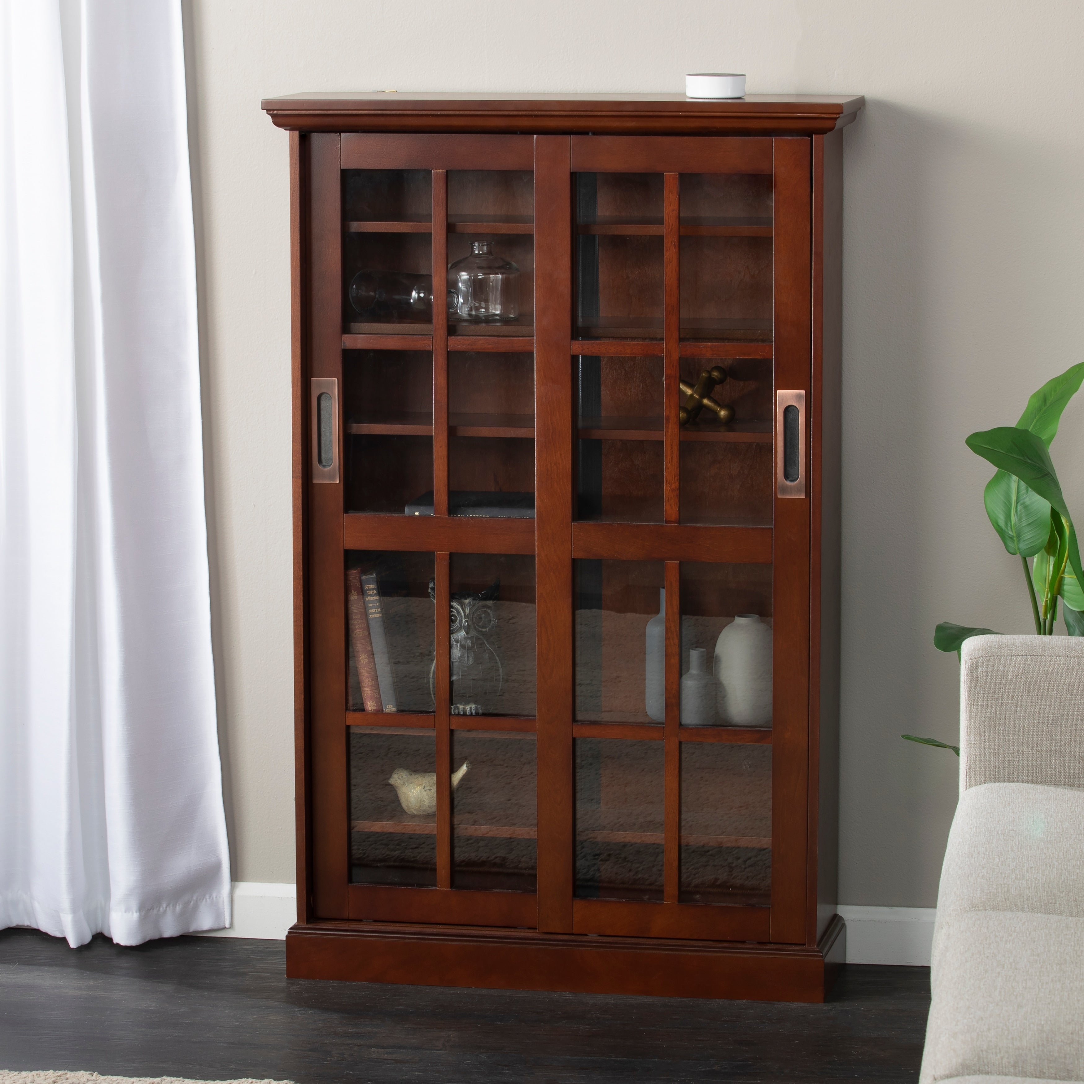 Harper Blvd Espresso Sliding Door Media Storage Cabinet