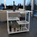 Carbon Loft Glenn White Metal Bar Cart