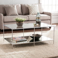 Silver Orchid Olivia Mirrored Chrome Cocktail Table