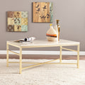 Silver Orchid Grant Faux Stone Coffee Cocktail Table