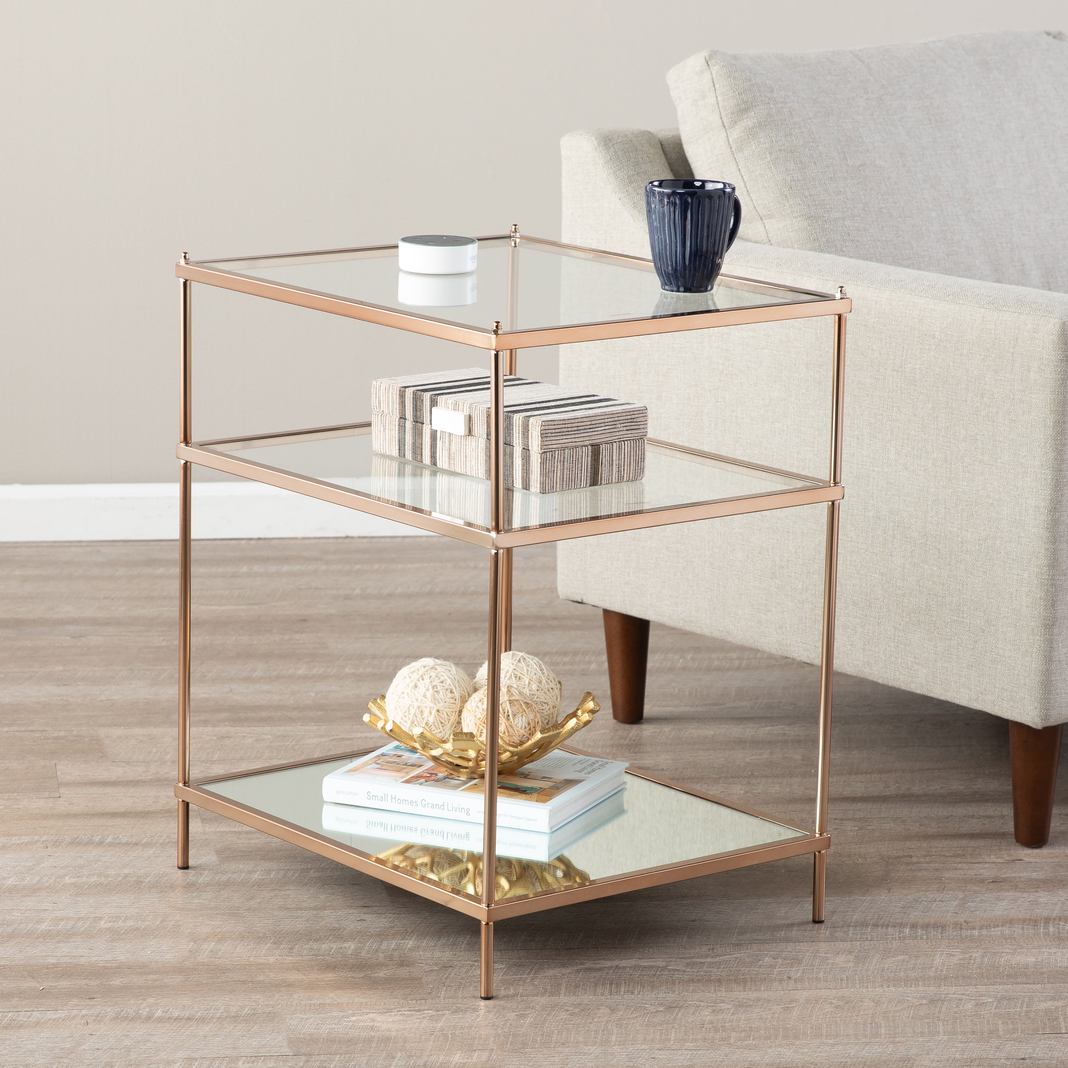 Silver Orchid Grant Side End Table