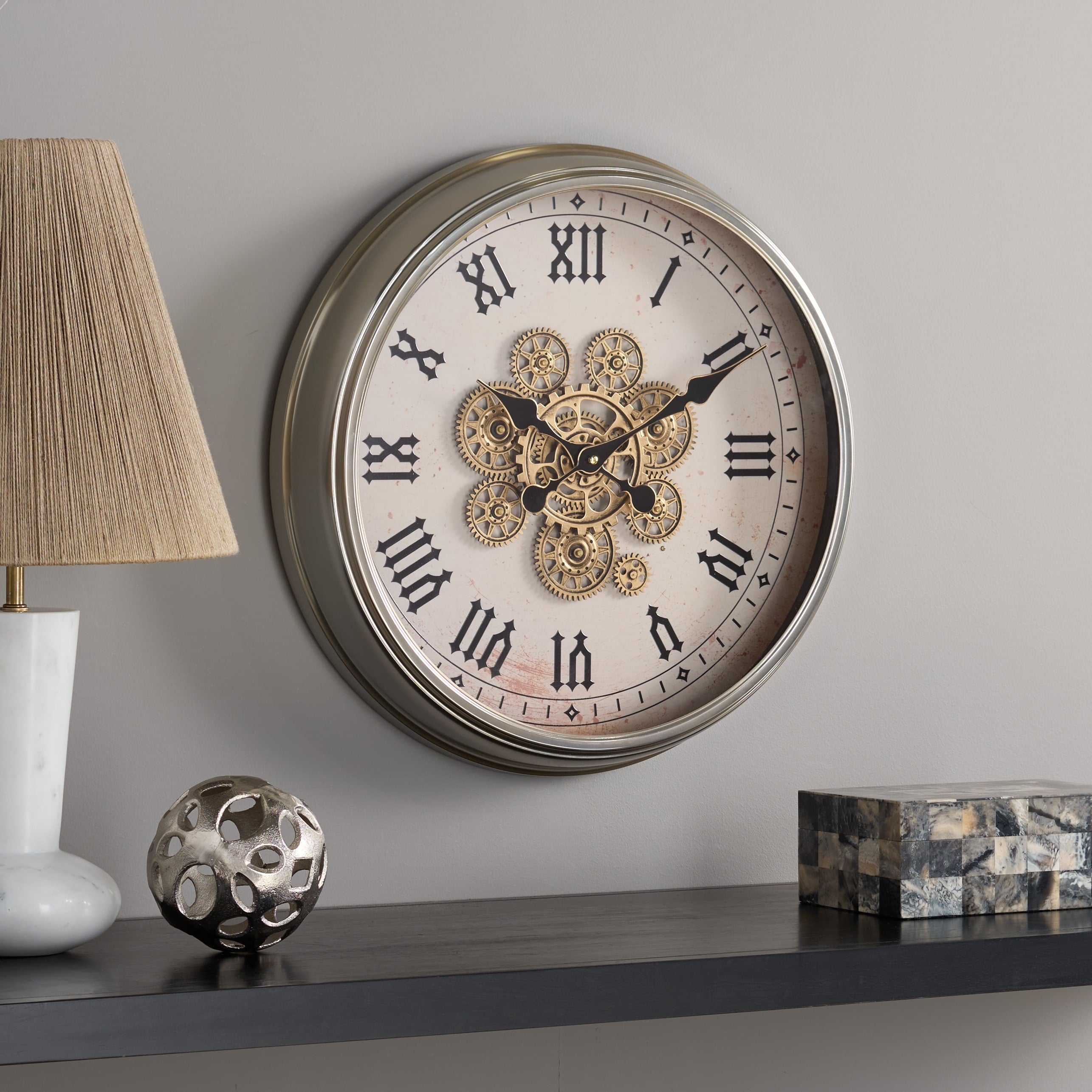 Sei Furniture Hayward Roman Gear Clock 20 W X 3 D X 20 H