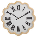 Sei Furniture Madesh Wood And Glass Clock 30 W X 3 D X 30 H