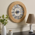 Sei Furniture Mahdis Iron Rattan Clock 26 W X 2 D X 26 H