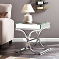 Silver Orchid Olivia Chrome Mirrored Side End Table